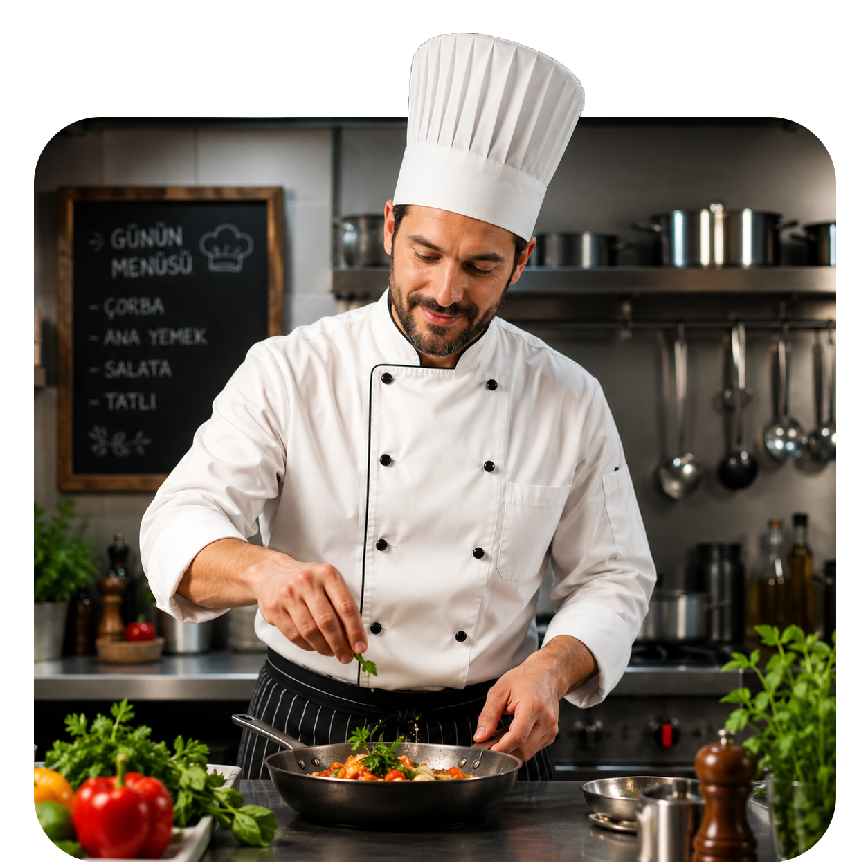 Akali Catering profesyonel şef ekibi mutfakta